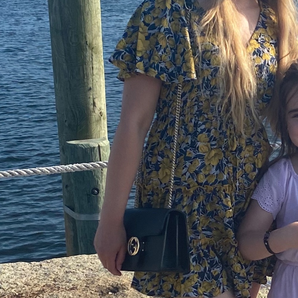 SHEIN Blue and Yellow Floral Kids Dress
